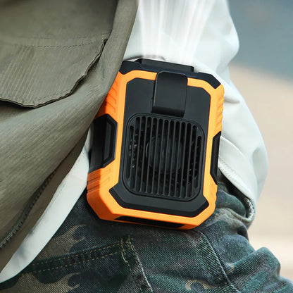 Personal Belt Clip Fan with Portable Power Bank and Flashlight