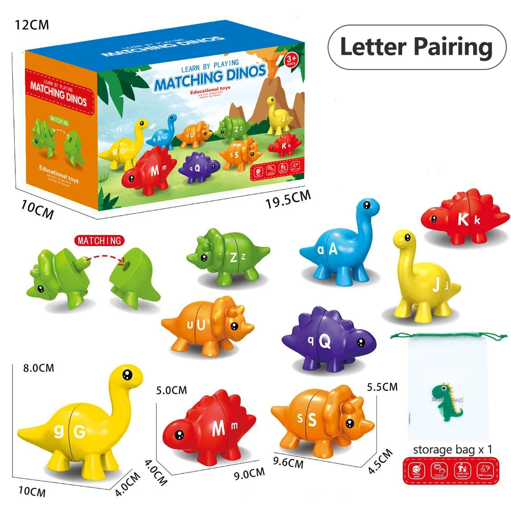 Accelerated Early Learning For Colours, Alphabet And Numbers Dinosaur Toys