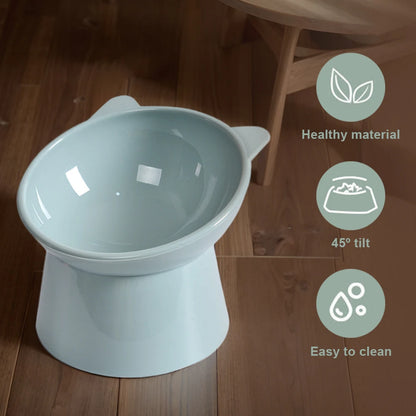 Tilted Easy Feeding Pet Food Bowl