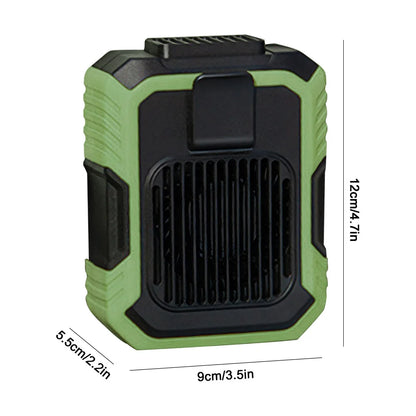 Personal Belt Clip Fan with Portable Power Bank and Flashlight