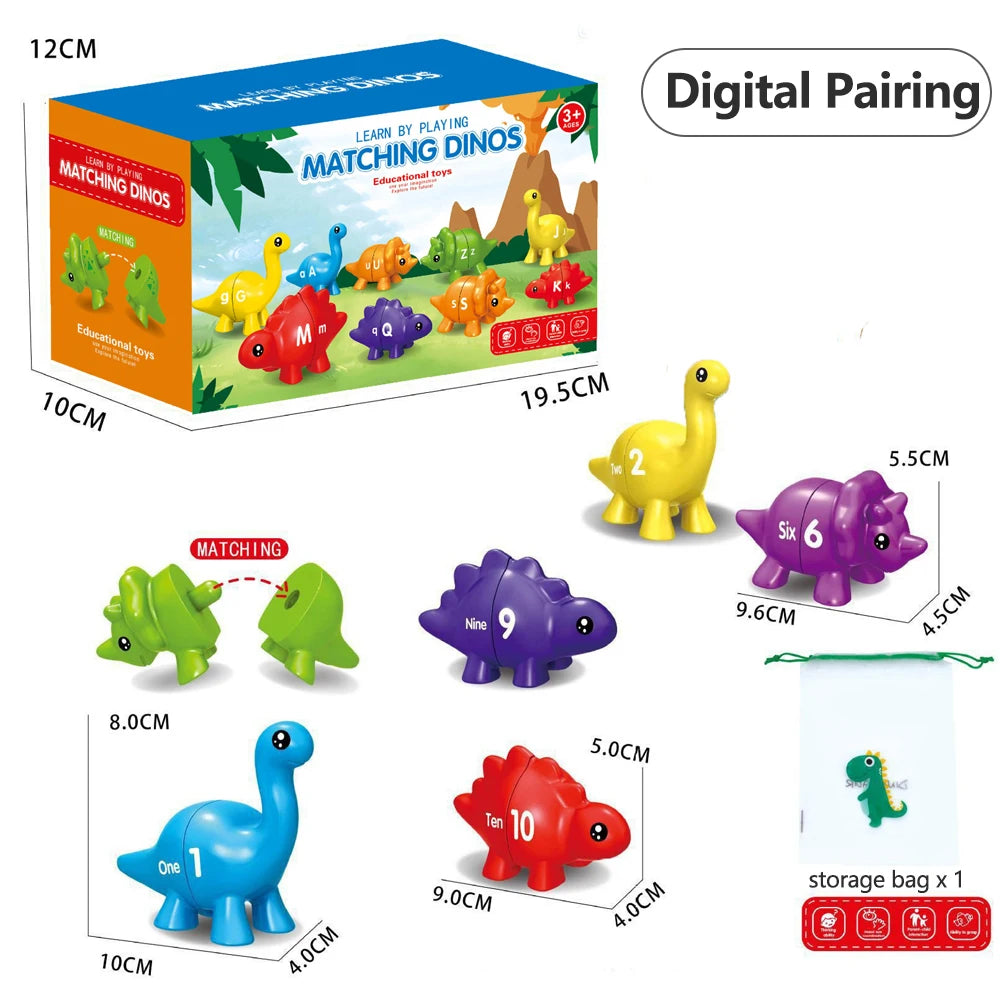 Accelerated Early Learning For Colours, Alphabet And Numbers Dinosaur Toys