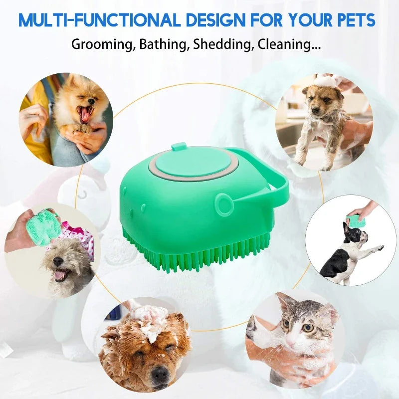 Pet Shampoo Brush and Massage Comb