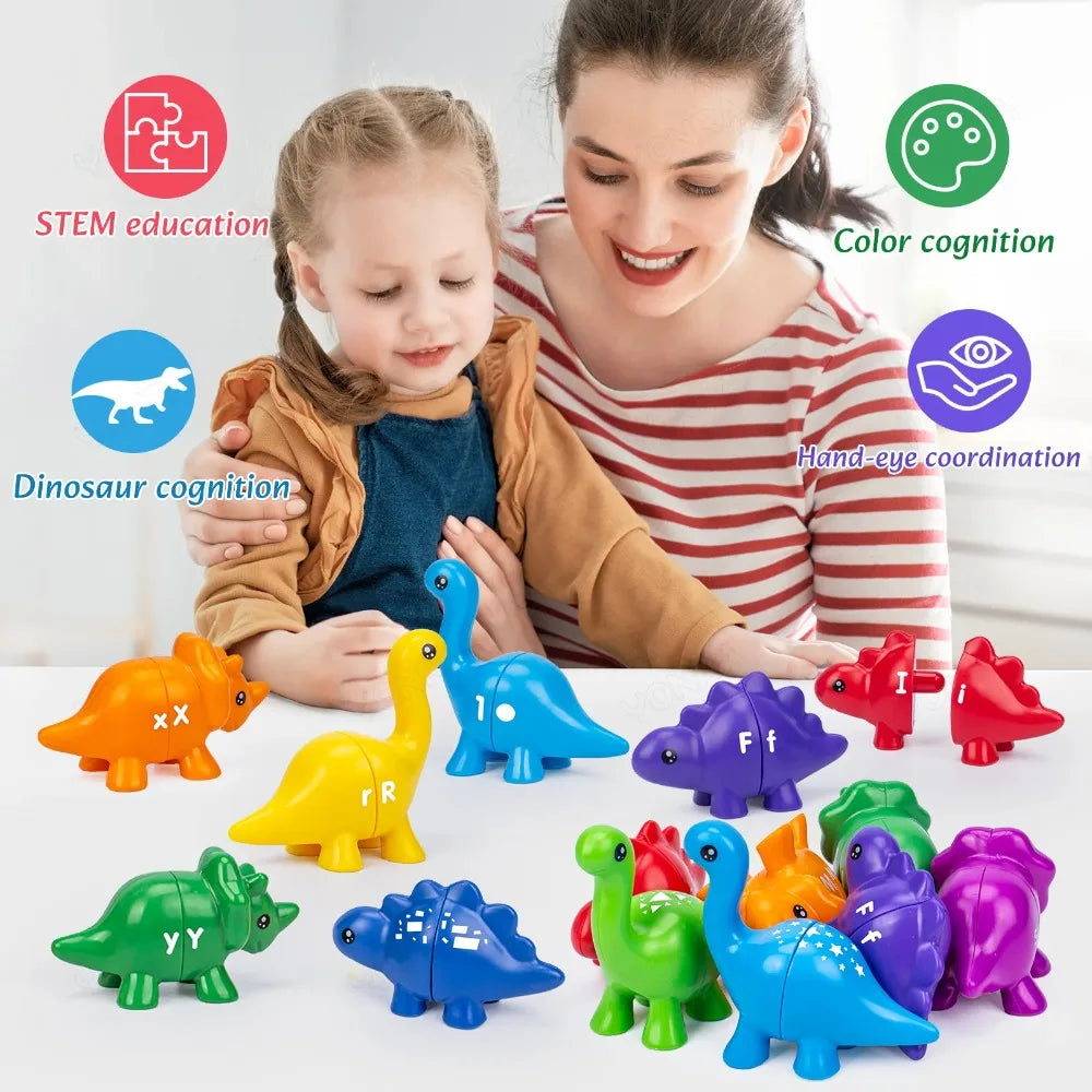 Accelerated Early Learning For Colours, Alphabet And Numbers Dinosaur Toys